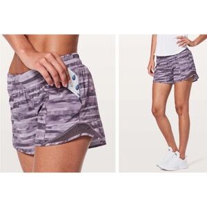 Lululemon Hotty Hot Short II *Long 4" Shadowed Smoked Mullberry / Black size 12